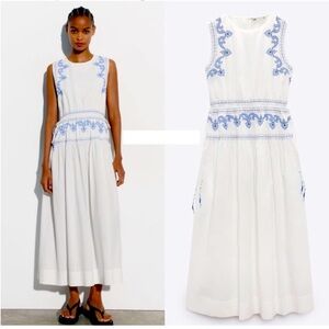 Zara blue/white sundress - Size XS